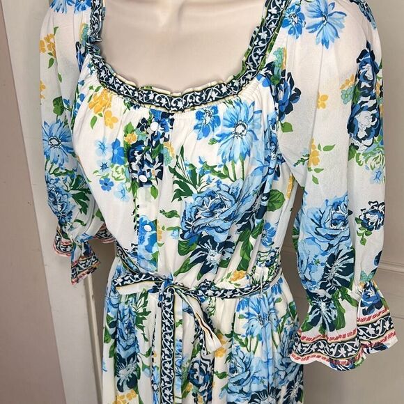 Pinkblush, x Flying Tomato Ivory Floral Off Shoulder Maternity Maxi Dress Nwot M - Picture 3 of 11